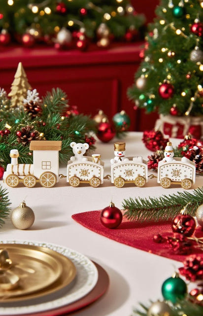 Plongez dans la féérie des fêtes avec notre magnifique train de Noël en bois, une pièce décorative pleine de charme et d’authenticité. Conçu avec soin et inspiré de la magie des Noëls d’antan, ce petit train mobile est bien plus qu’une simple décoration : c’est une véritable invitation au rêve et à la convivialité.

Chaque wagon transporte un peu de l’esprit de Noël — une maison illuminée, des petits personnages festifs, et des cadeaux scintillants prêts à être déposés au pied du NOELIO décoration de Noël 
