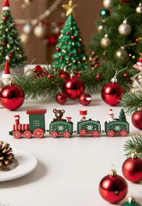 Plongez dans la féérie des fêtes avec notre magnifique train de Noël en bois, une pièce décorative pleine de charme et d’authenticité. Conçu avec soin et inspiré de la magie des Noëls d’antan, ce petit train mobile est bien plus qu’une simple décoration : c’est une véritable invitation au rêve et à la convivialité.

Chaque wagon transporte un peu de l’esprit de Noël — une maison illuminée, des petits personnages festifs, et des cadeaux scintillants prêts à être déposés au pied du NOELIO décoration de Noël 