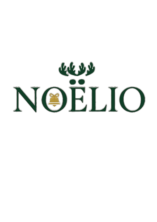 Logo officiel de NOËLIO, marque spécialisée dans la décoration, l’ambiance et les accessoires de Noël.