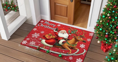 Description détaillée :

Transformez votre entrée en un véritable accueil féerique avec notre tapis de porte de Noël rouge, décoré de Père Noël, pain d’épice et motifs festifs. Conçu pour l’intérieur comme pour l’extérieur, ce tapis allie praticité et style, apportant instantanément la magie des fêtes à votre maison.

Pourquoi vous allez l’adorer :

Ambiance festive immédiate : Le rouge éclatant et les motifs de Noël créent une atmosphère chaleureuse et joyeuse dès l’entrée.

NOELIO décoration de Noël 